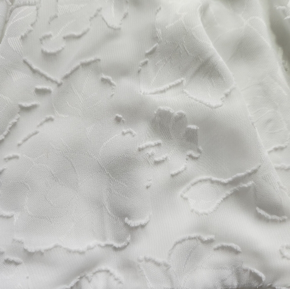 Lulus White Strapless Tiered Mini Dress Small Floral Jacquard Textured Bridal - Picture 3 of 5